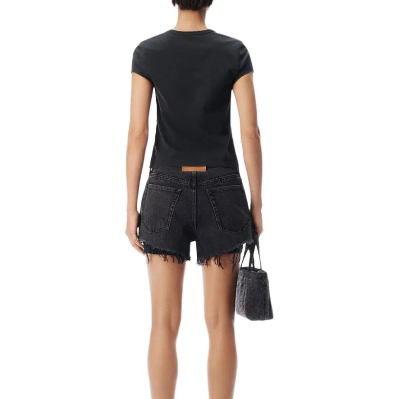Футболка с круглым вырезом, Black, Alexander Wang — фото 4