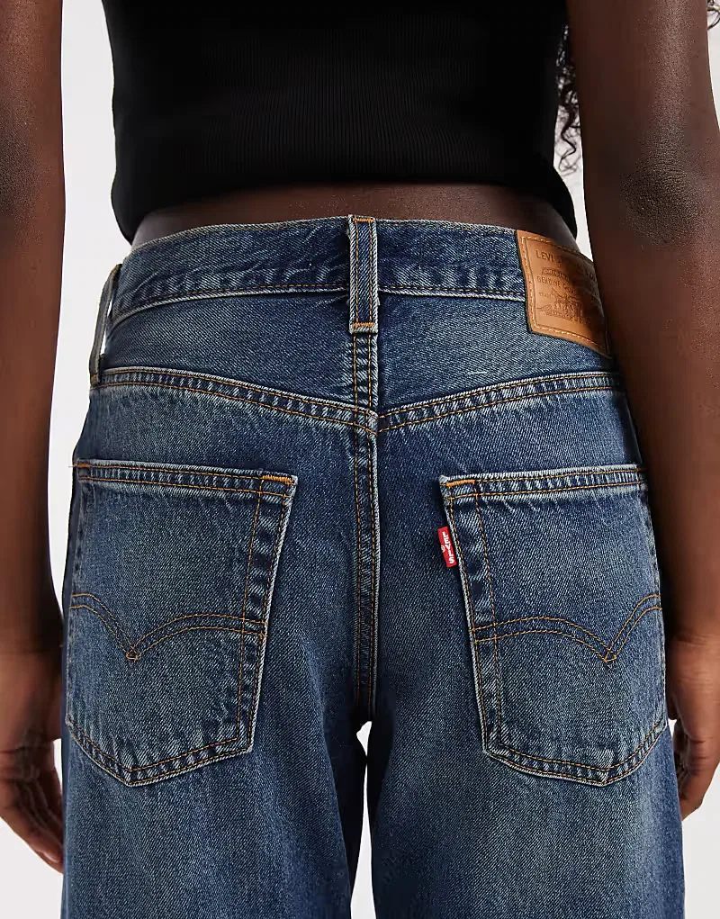 Джинсы Levi's средней длины свободного кроя, темно-синий — фото 4