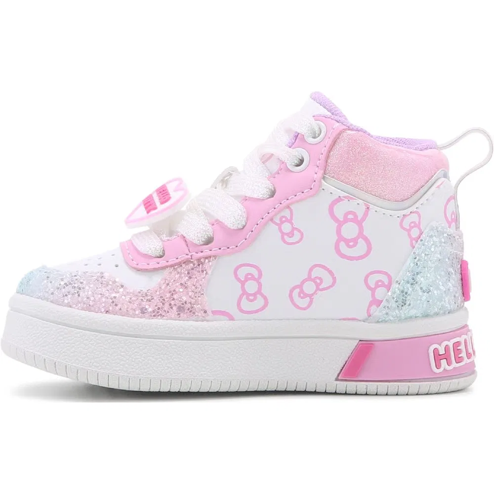 Детские высокие кроссовки Hello Kitty для малышей, Pink Glitter Multi — фото 3