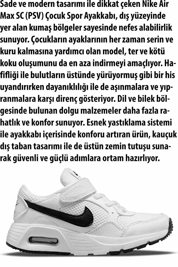 Детские кроссовки для девочек текстильные Air max sc (psv) Nike, White — фото 3