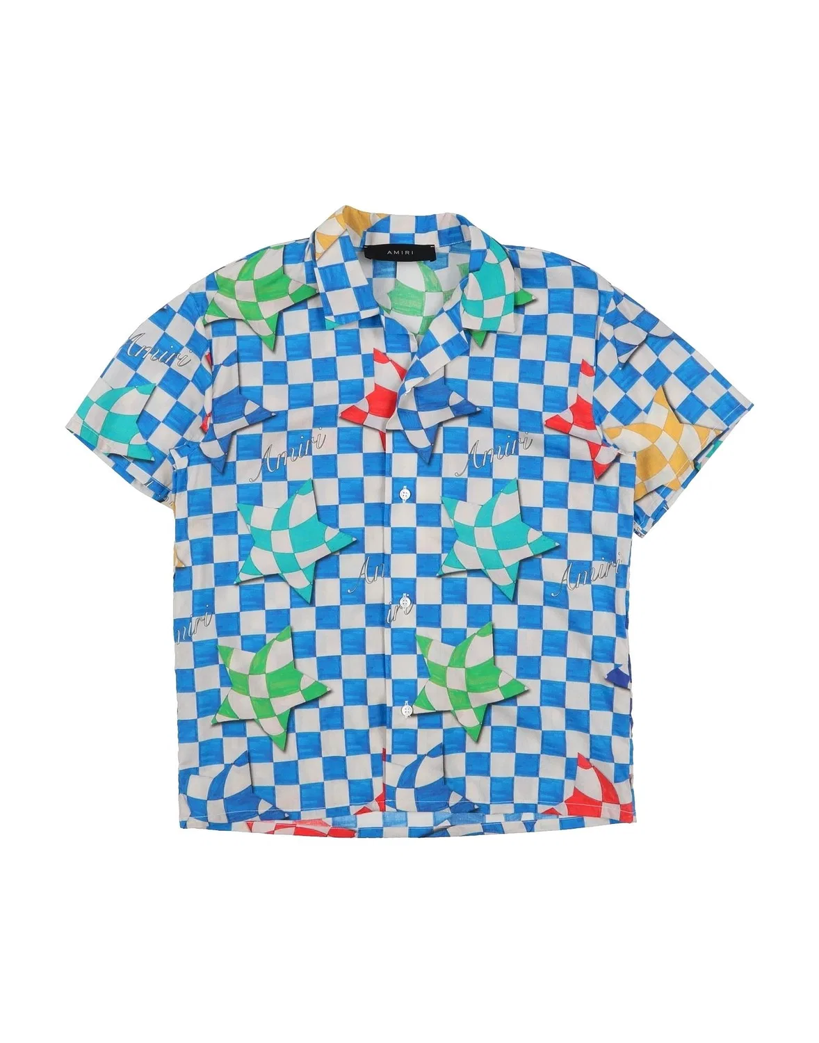Детская рубашка с принтом Amiri, синий