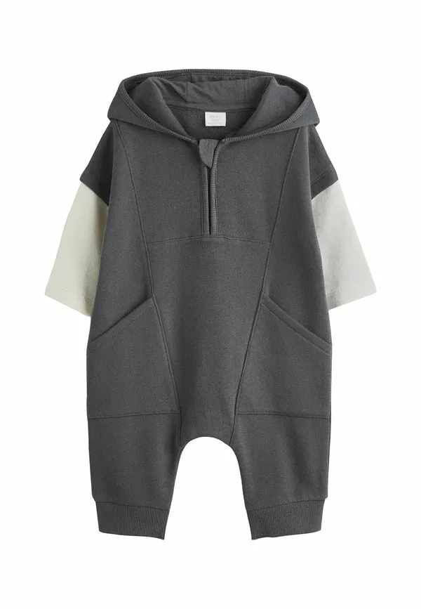 Комбинезон с капюшоном Next, charcoal grey, серый