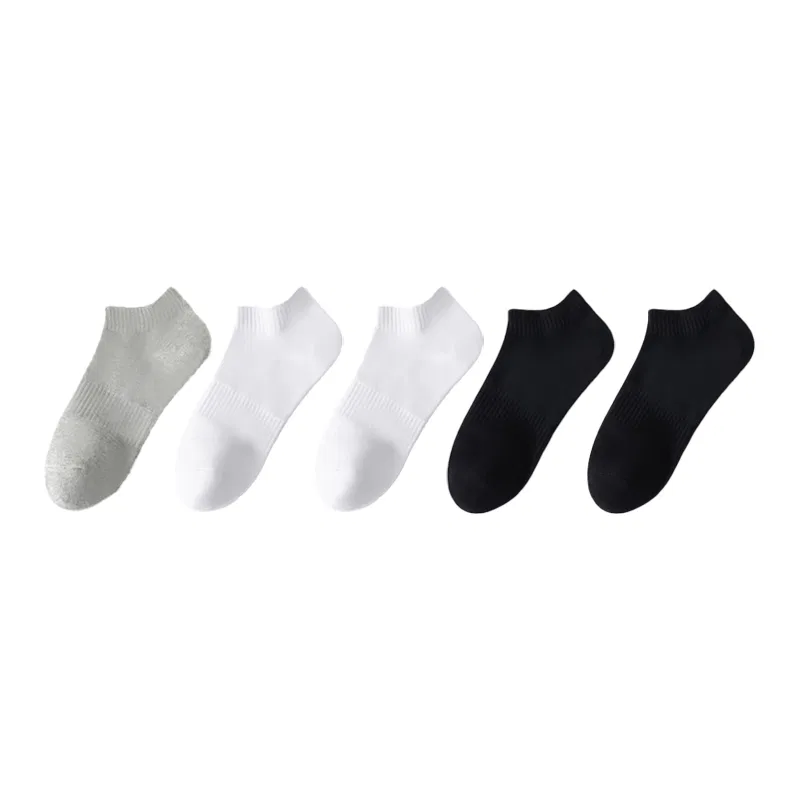 Детские носки-следы набор 5 пар Cotton Gene, 5 Pack-White *2+Black *2+Gray