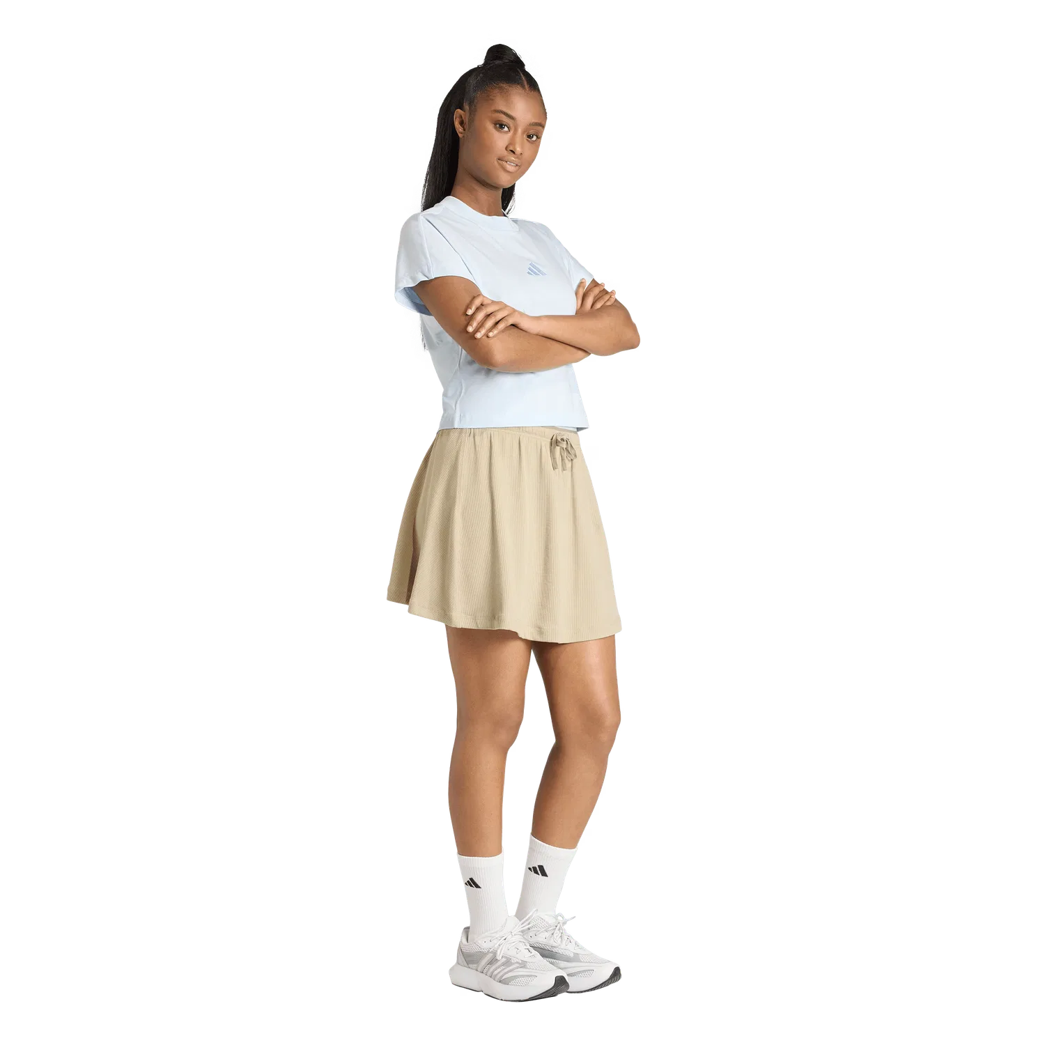 Женская футболка с коротким рукавом Adidas, синий — фото 4