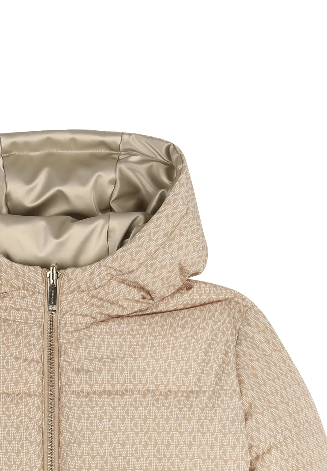 Двусторонняя пуховая куртка для детей и подростков - зимняя куртка Michael Kors Kids, Light Chocolate Brown — фото 4