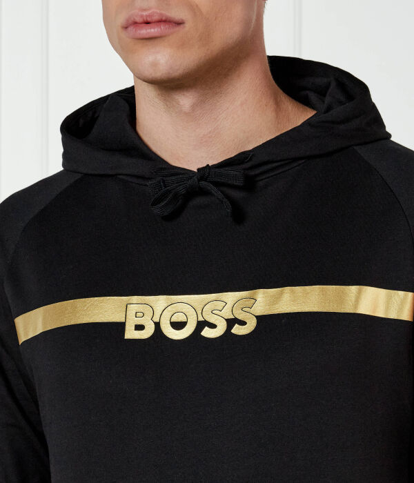 Толстовка Boss Authentic Regular Fit, черный / золотой — фото 4