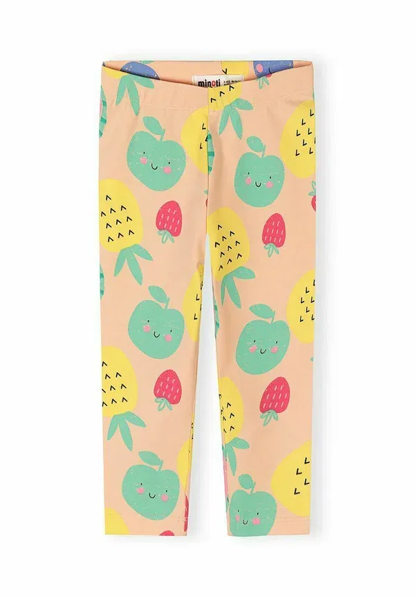 Леггинсы с принтом 3 pack fruit print Minoti, Apricot, White, белый/синий — фото 4