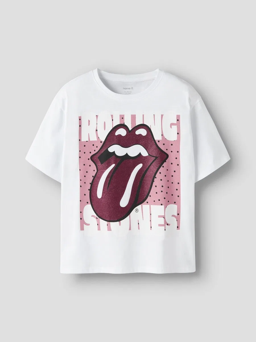 Футболка NAME IT "The Rolling Stones" белого цвета — фото 3