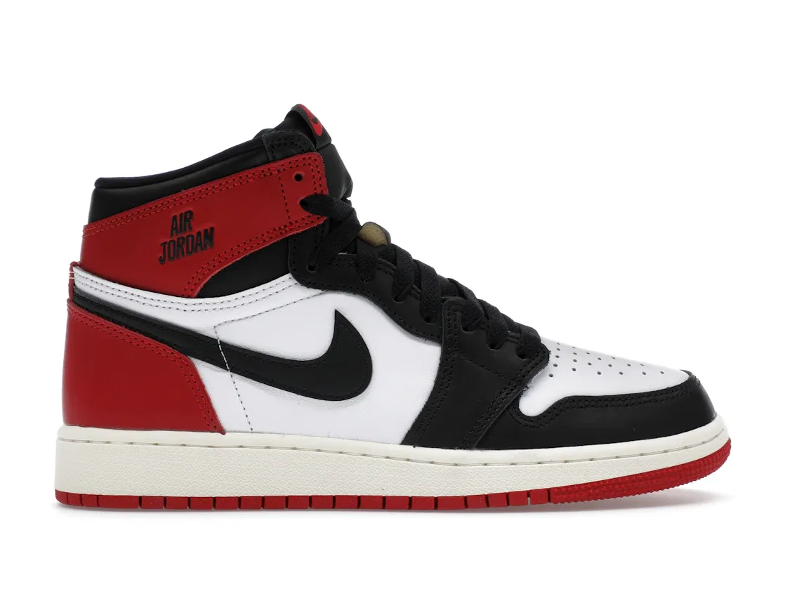 Детские кроссовки Lifestyle Jordan 1 Retro High OG Black Toe Reimagined (GS) Jordan, Black/Black/Varsity Red/White
