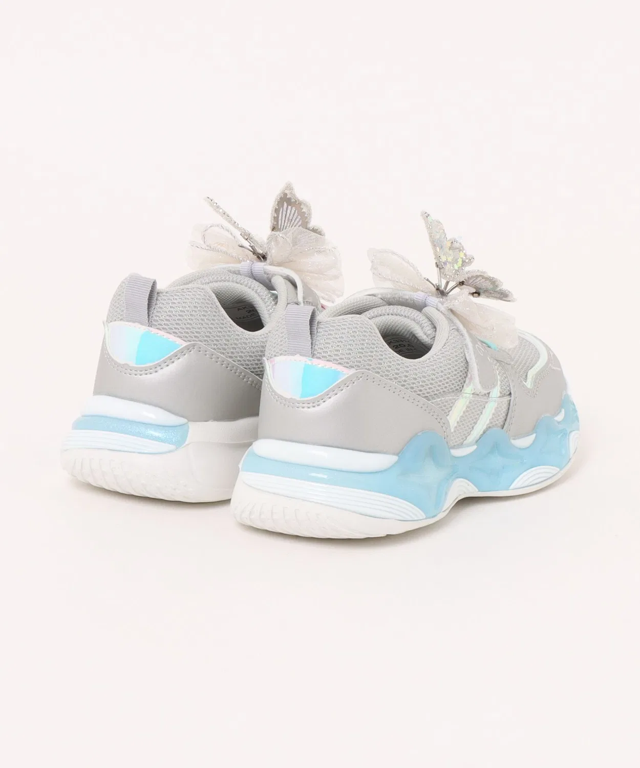 Детские светящиеся кроссовки с бабочкой, модель WILD TREE Shoe Plaza, Silver — фото 2