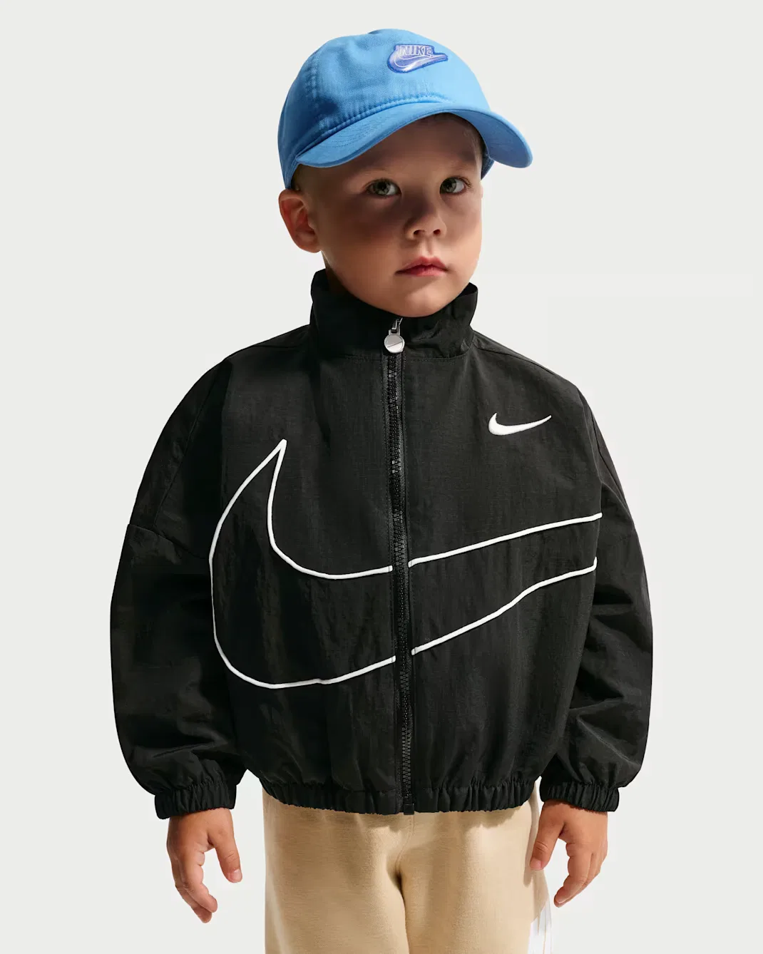 Детская ветровка без капюшона Big Swoosh Nike, Black