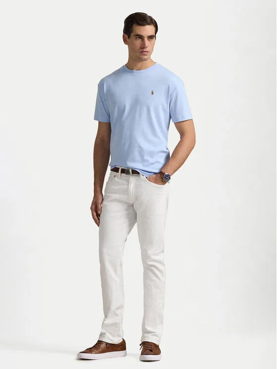 Футболка slim fit Classics Polo Ralph Lauren, светло-голубой — фото 4
