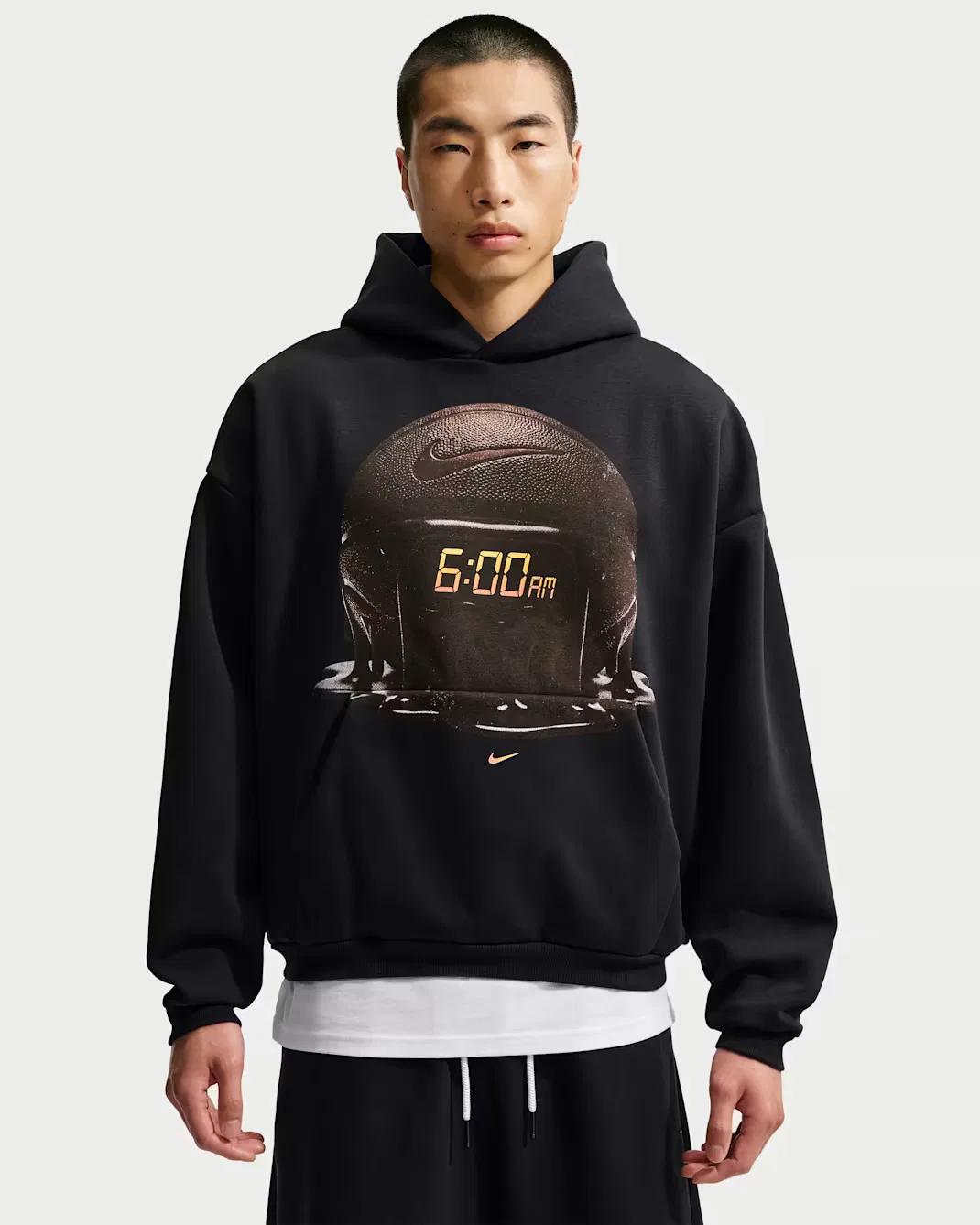 Мужская толстовка с капюшоном и начесом в баскетбольном стиле Nike Standard Issue, Black/Topaz Gold