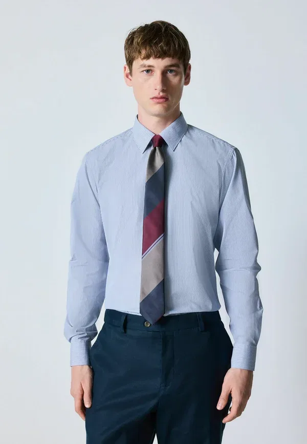 Комплект рубашка и галстук в полоску Regular fit - shirt & tie set - shirt Next, синий