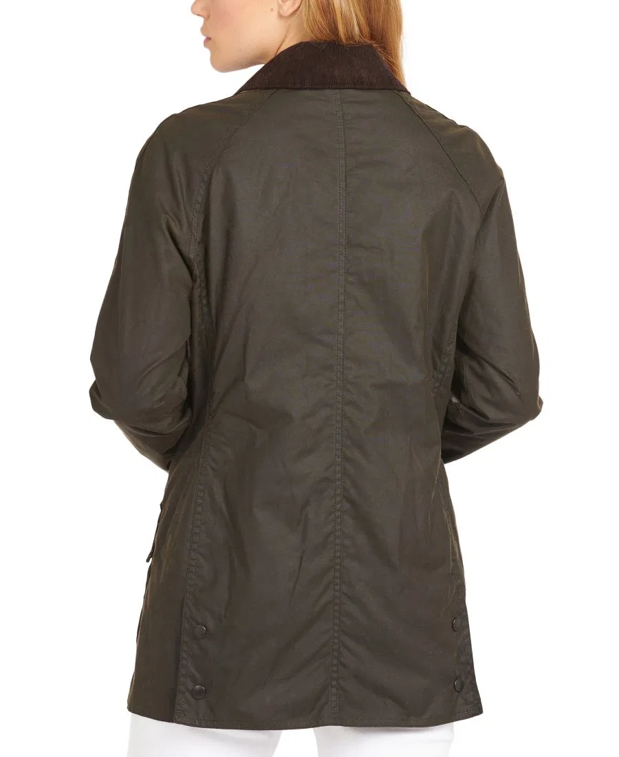 Женский вощеный жакет с воротником-стойкой, с карманами Barbour, Olive Shadow Classic — фото 4