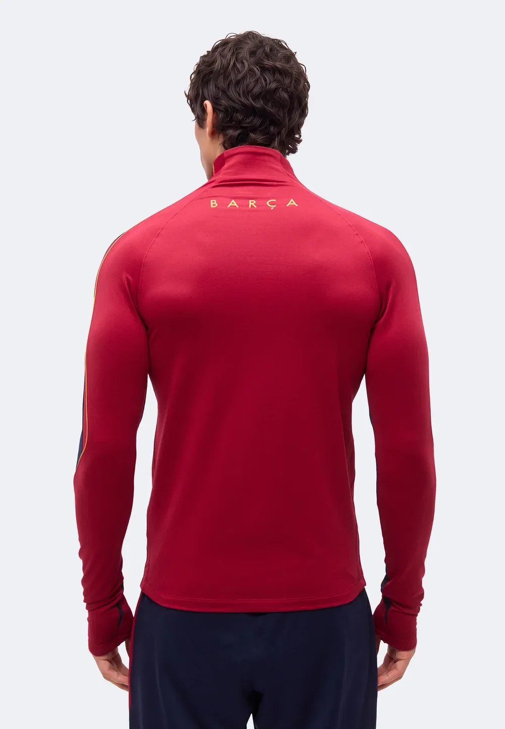 Тренировочная футболка ФК «Барселона» - клубная форма Nike Performance, Mineral Yellow/Noble Red — фото 3