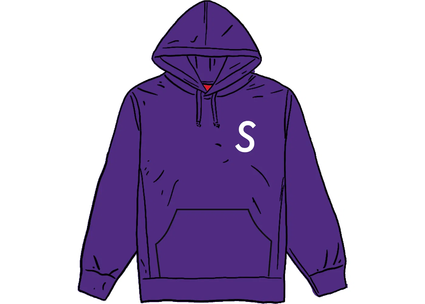 Мужской свитшот с капюшоном Supreme Swarovski S Logo, Purple