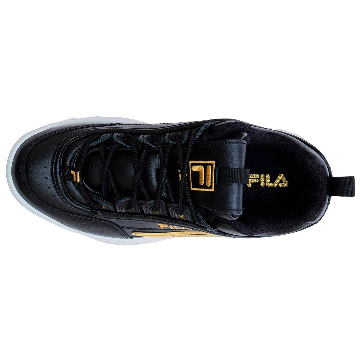 Детские кроссовки для мальчиков с принтом Disruptor Ii Fila, Metallic White — фото 4