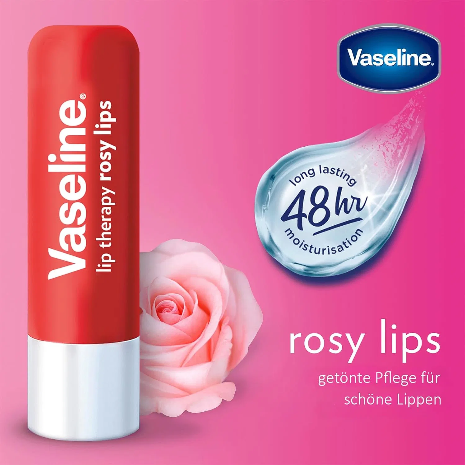 Тинт-бальзам для губ Vaseline Lip Therapy Rosy, 4.8 г, Rosy — фото 3