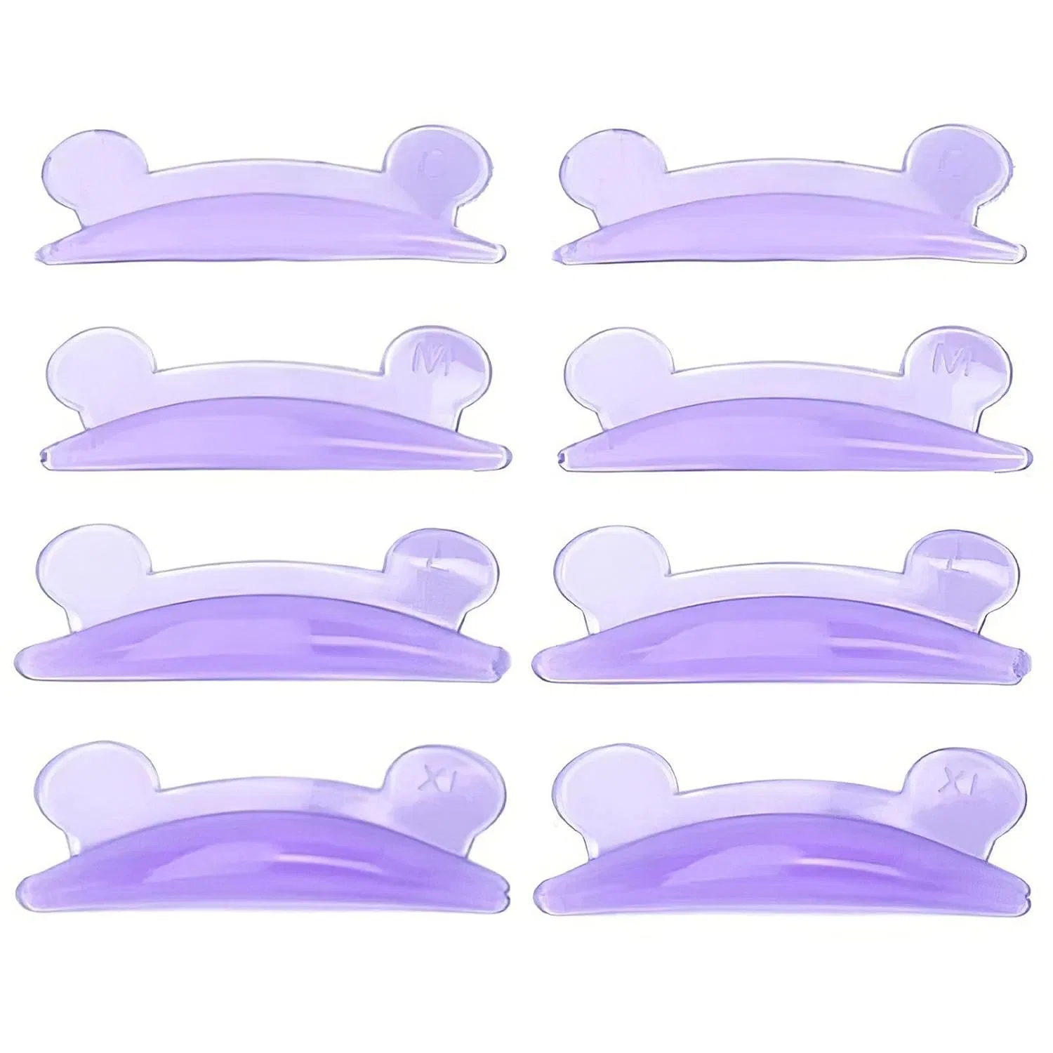 Накладки для ресниц, RELKLYU, 4 пары, 6x4 см, Purple