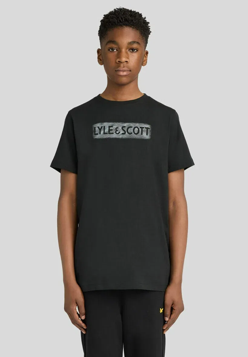 Футболки Ss с графическим логотипом в движении - футболка с принтом Lyle & Scott, Z Jet Black — фото 2