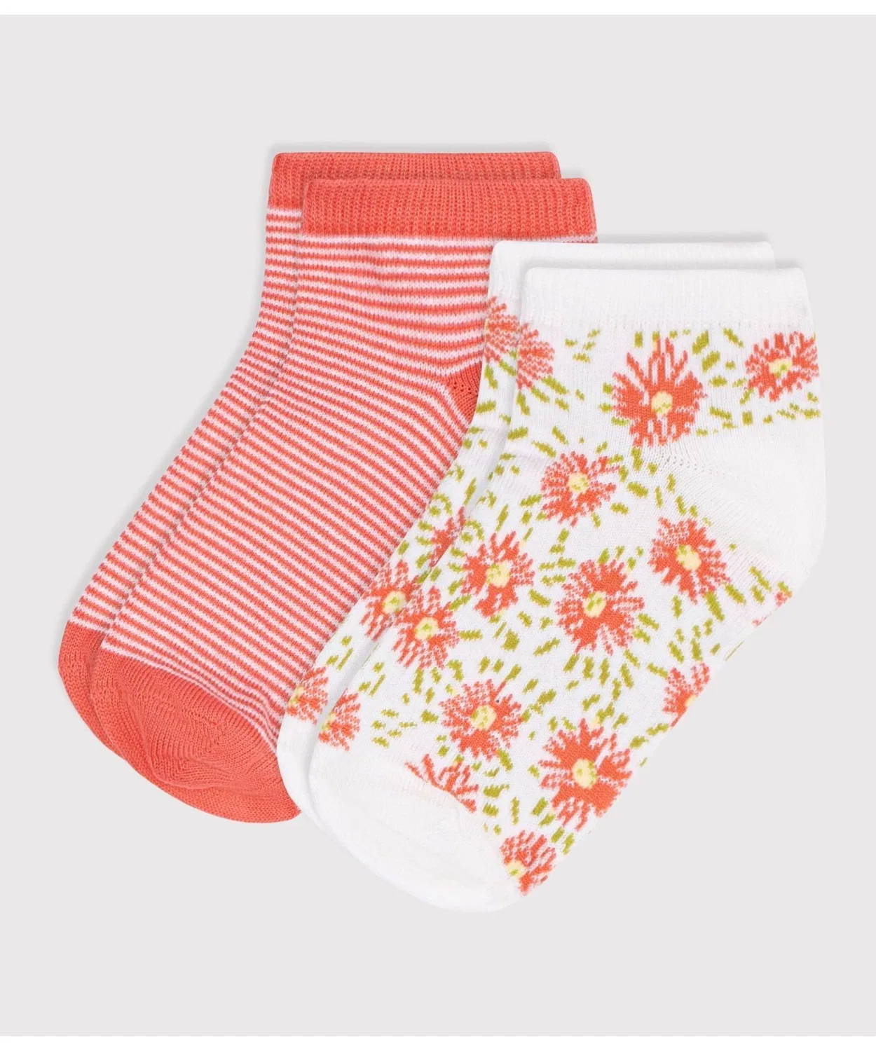 Детские носки с принтом, комплект из 2 пар PETIT BATEAU, Multicolor