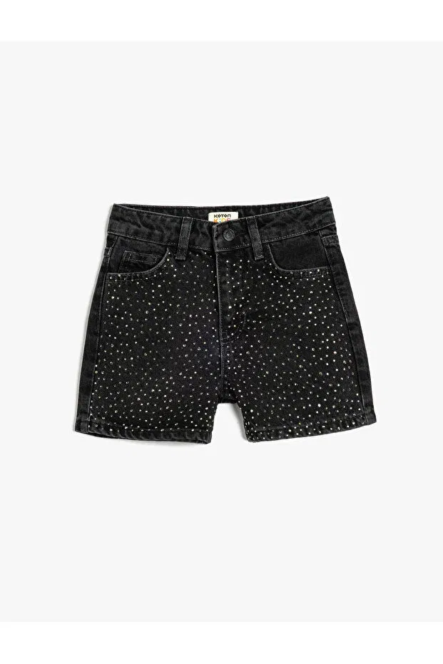 Детские джинсовые шорты для девочек Koton, Black