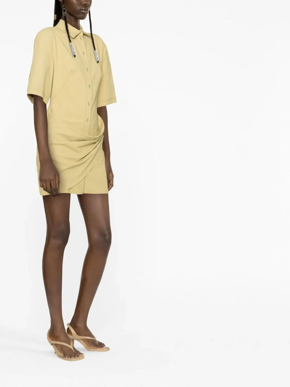 Платье-рубашка La Robe Camisa Jacquemus, нейтральные — фото 4
