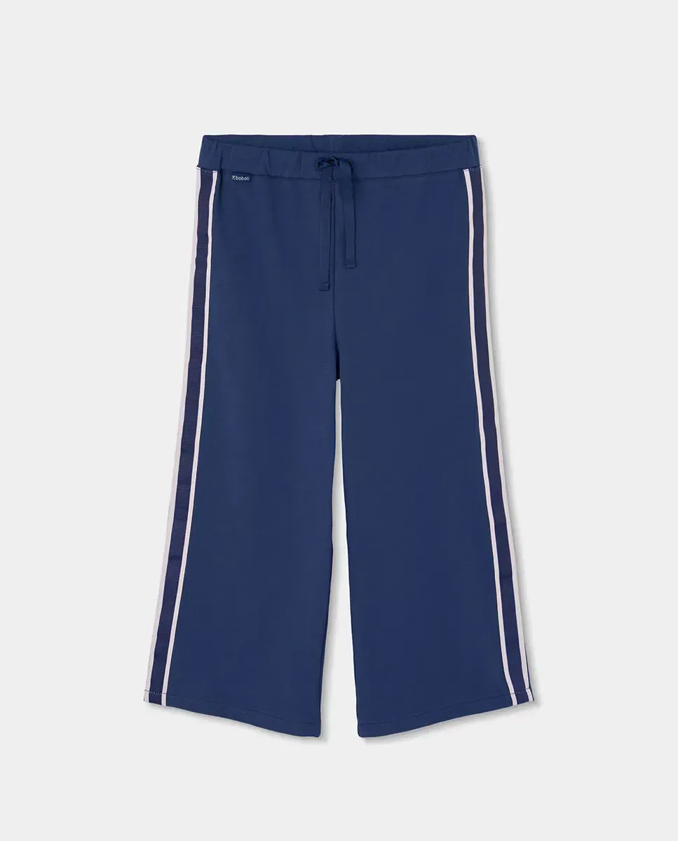Детские брюки для девочек с контрастными лампасами Five Pockets Boboli, Azul Oscuro