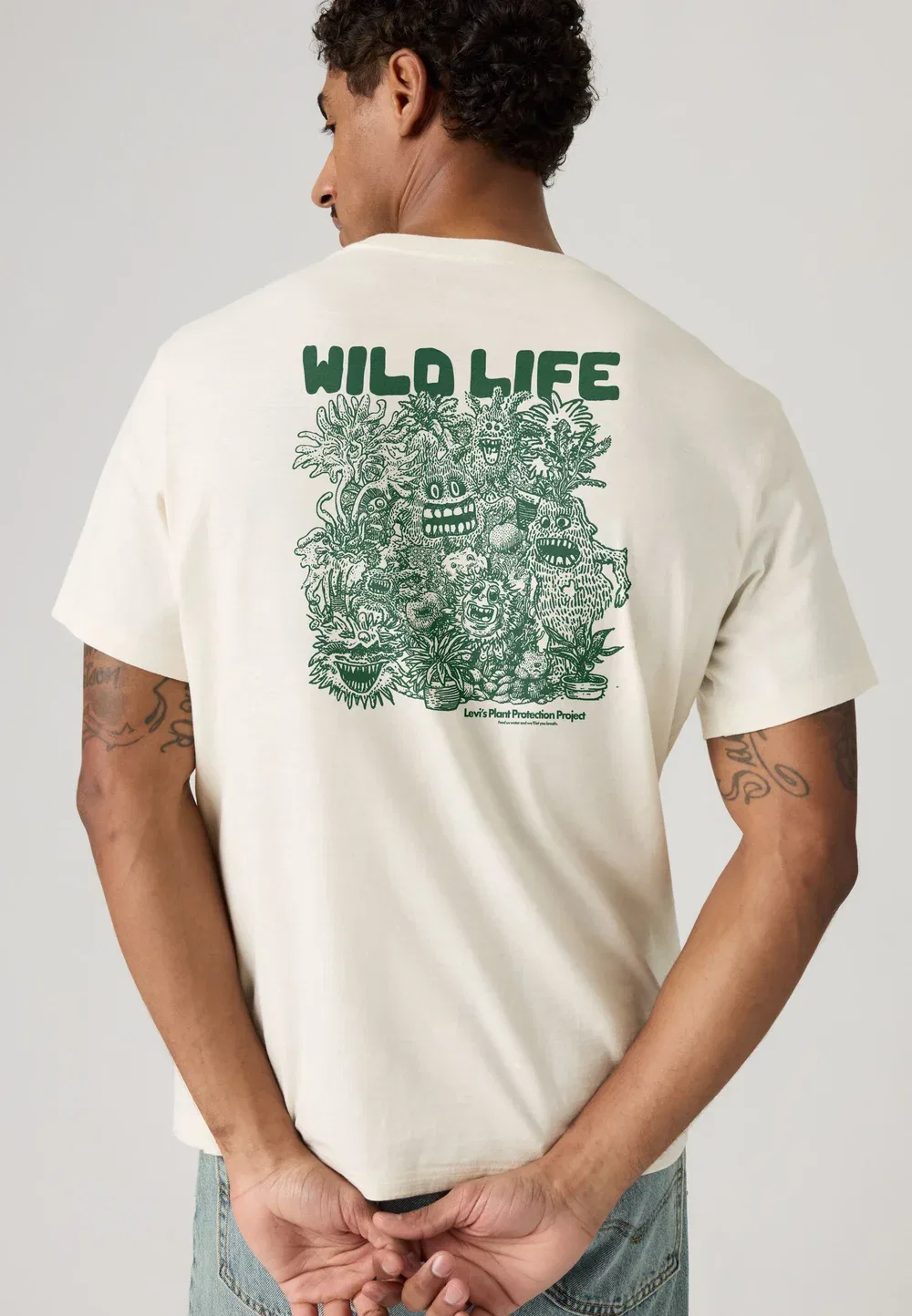 Футболка свободного кроя с принтом Levi'S, Natural Habitat Egret Body Wild Life Back Graphic — фото 2