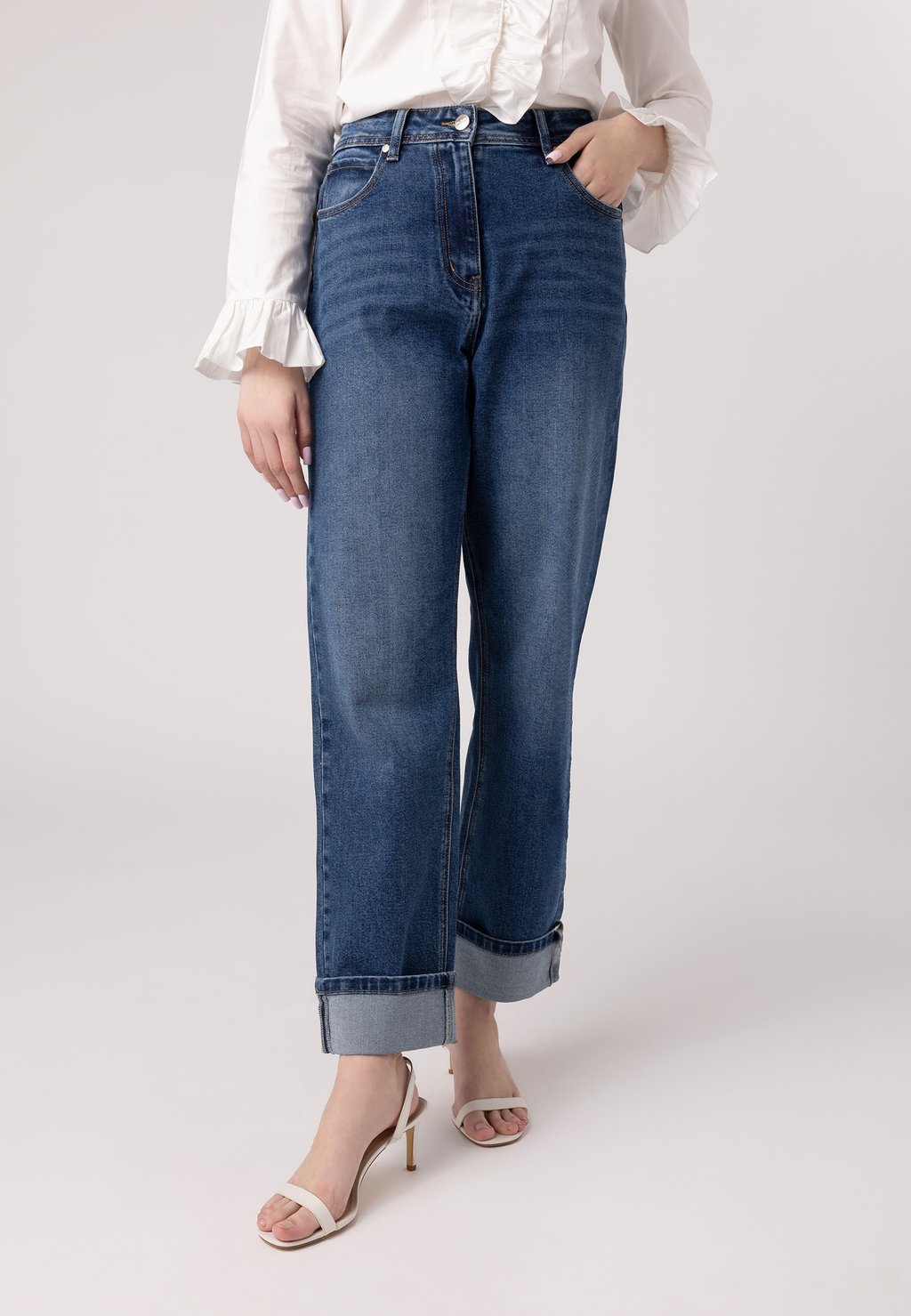 

Джинсы прямого кроя QUIOSQUE, цвет Blue Denim