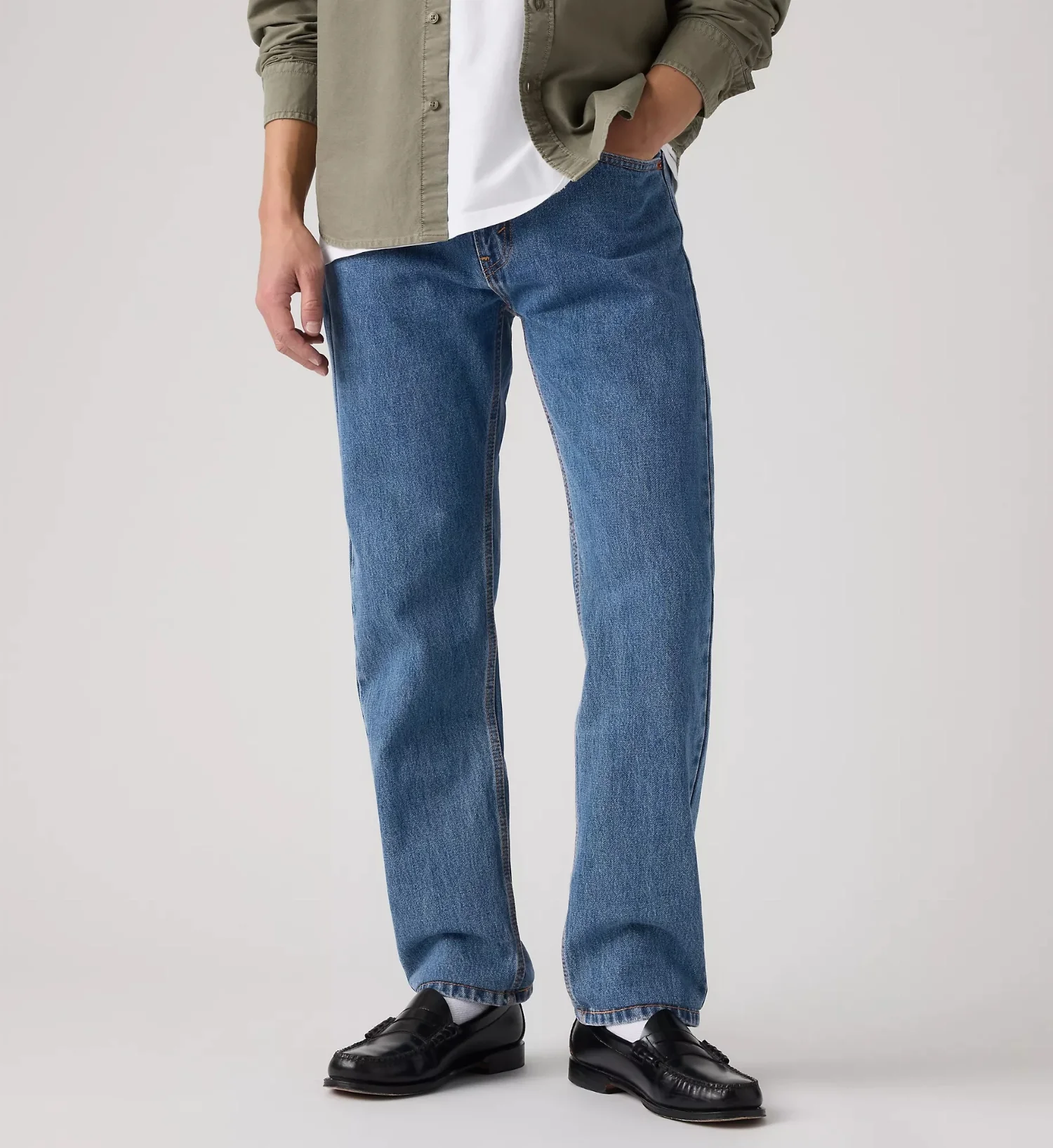 Джинсы Levi's 505 Regular Fit, средне-синий — фото 2