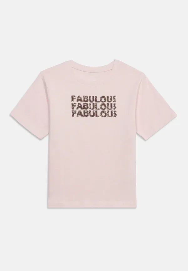 Футболка с принтом, хлопок, 2 pack - Print T-Shirt Name It, белый, light pink — фото 4