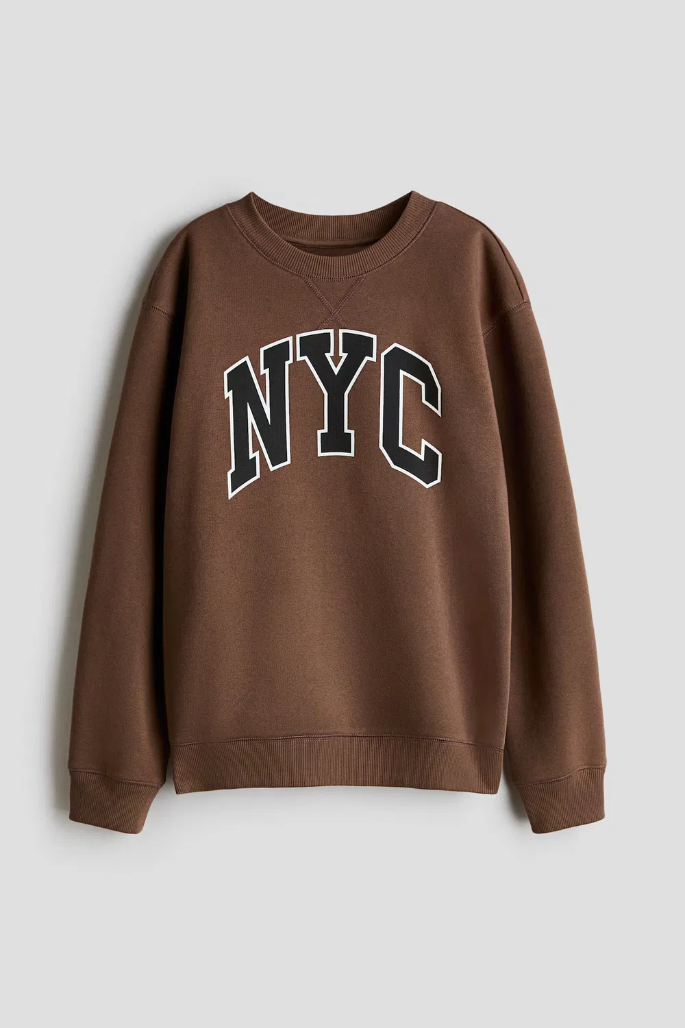 Толстовка с принтом и мягкой внутренней стороной H&M, Braun/Nyc