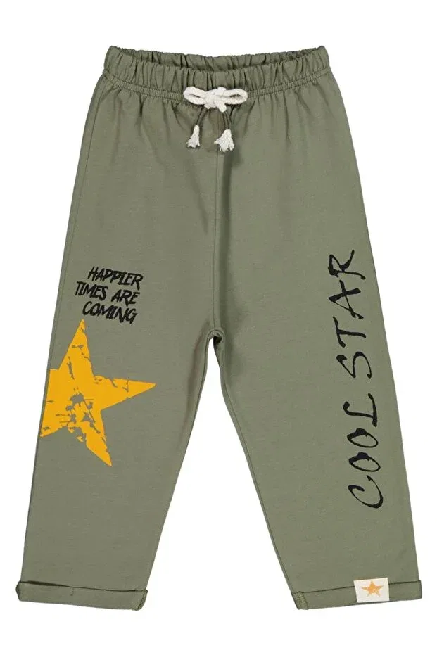 Детские спортивные штаны для мальчиков с принтом Cool star Civil Boys, Khaki