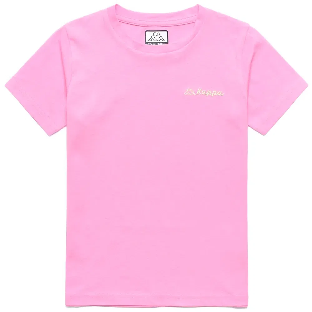 Детская футболка для девочек с вышитым логотипом Kappa Logo Ibbiem, Pink