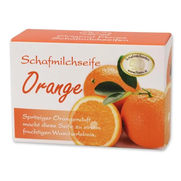 Мыло овечье молоко Florex, 100 г, Orange Schafmilchseife Florex