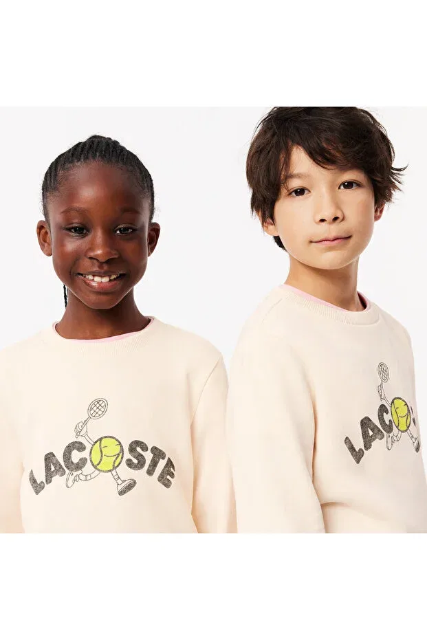 Детская толстовка с принтом Lacoste, Beige — фото 2
