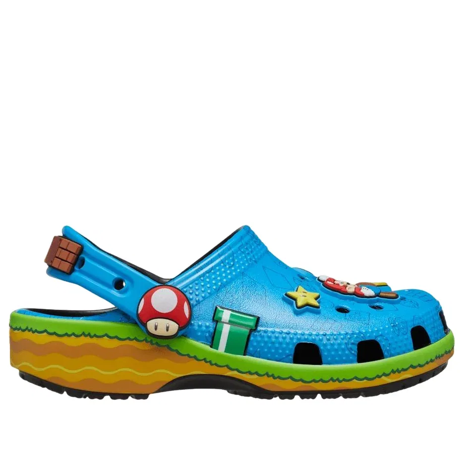 Детские кроссовки с резиновым верхом Super Mario Classic Clog 'Blue' Crocs, синий — фото 2
