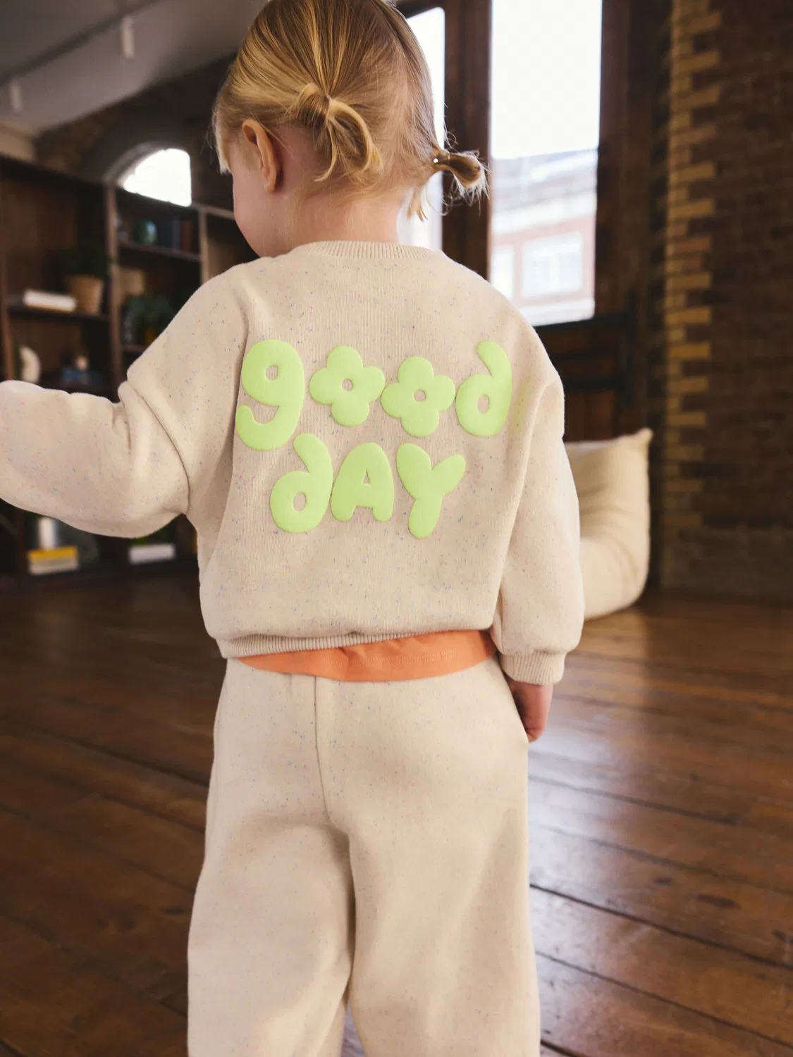 Свитшот с надписью Good Day, Oatmeal Nep Next, цвет Овсяный