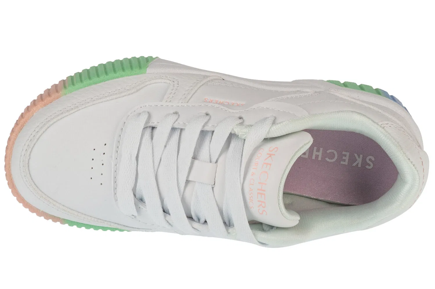 Детские кроссовки с леопардовым принтом Jade Skechers, Weiß — фото 3
