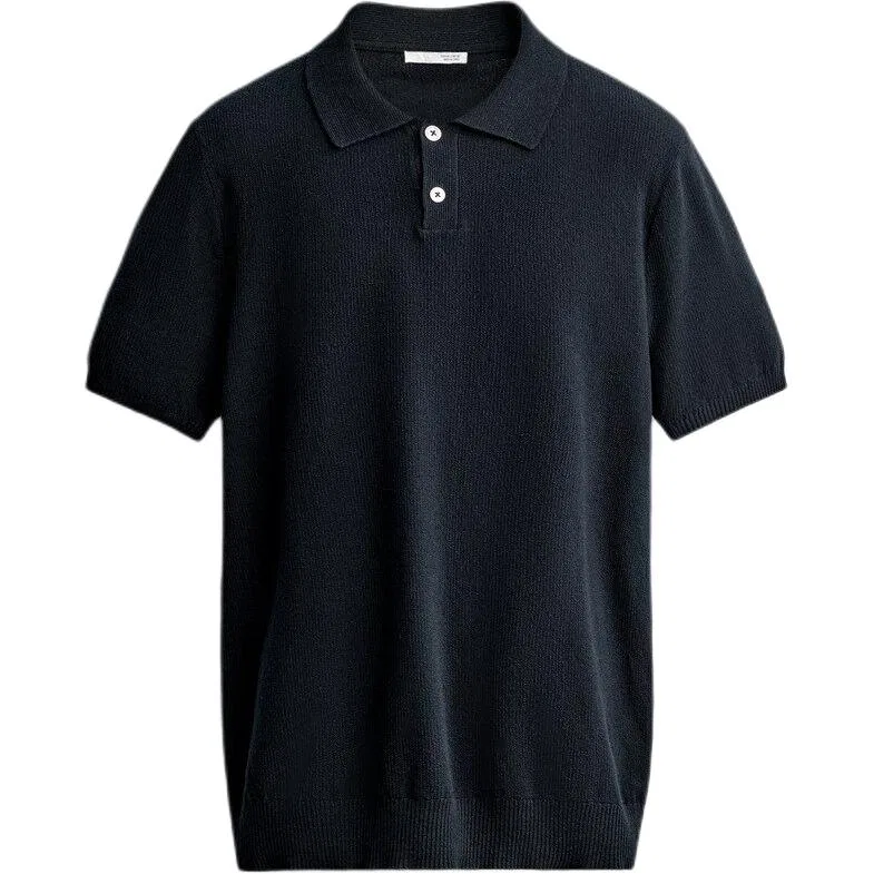 Мужское поло с воротником, прямой крой, Sea Blue, ZARA