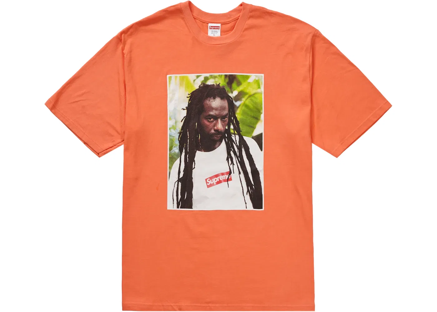 Мужская футболка с принтом Buju Banton Tee Supreme, Neon Orange
