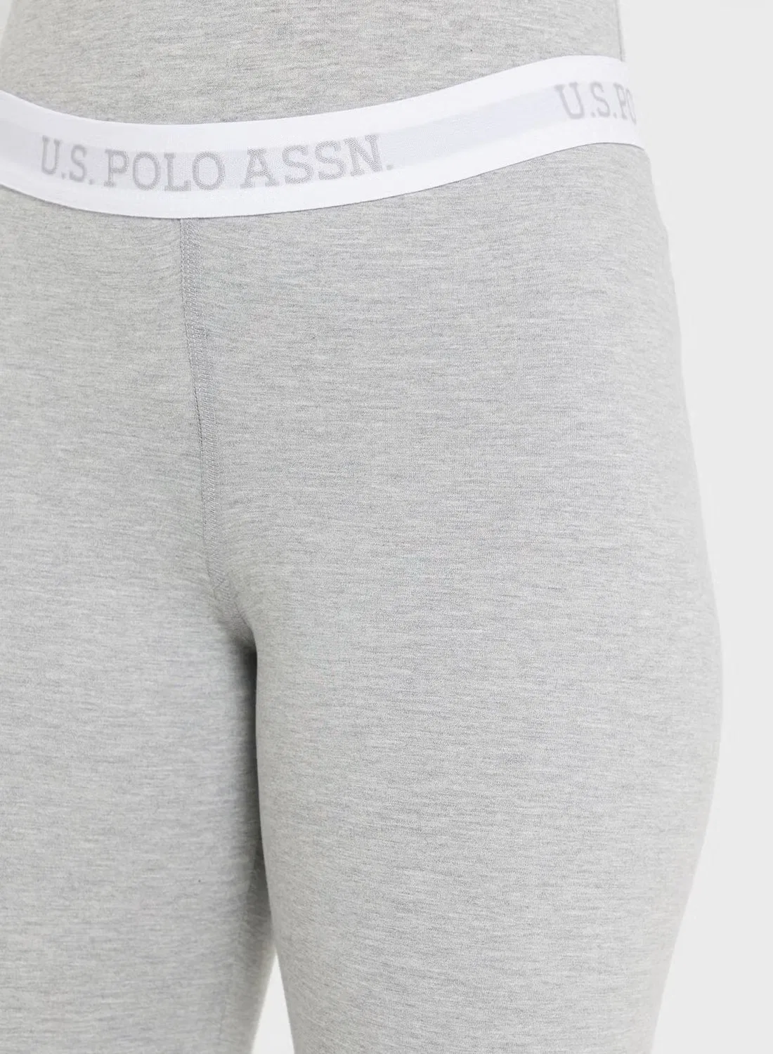 Леггинсы с высокой посадкой U.S. Polo Assn., серый — фото 3