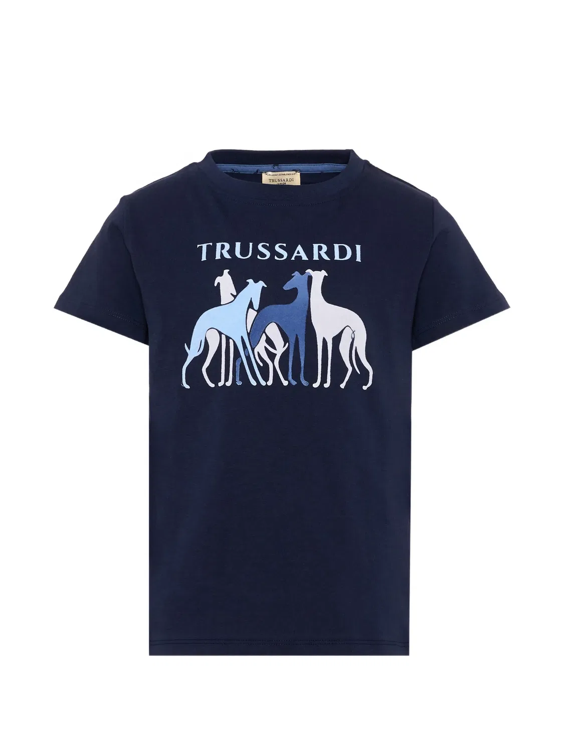 Футболка с логотипом Trussardi Junior, синий