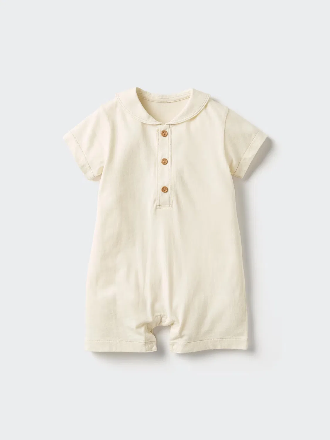 Комплект одежды Uniqlo, с коротким рукавом цельный, натуральный