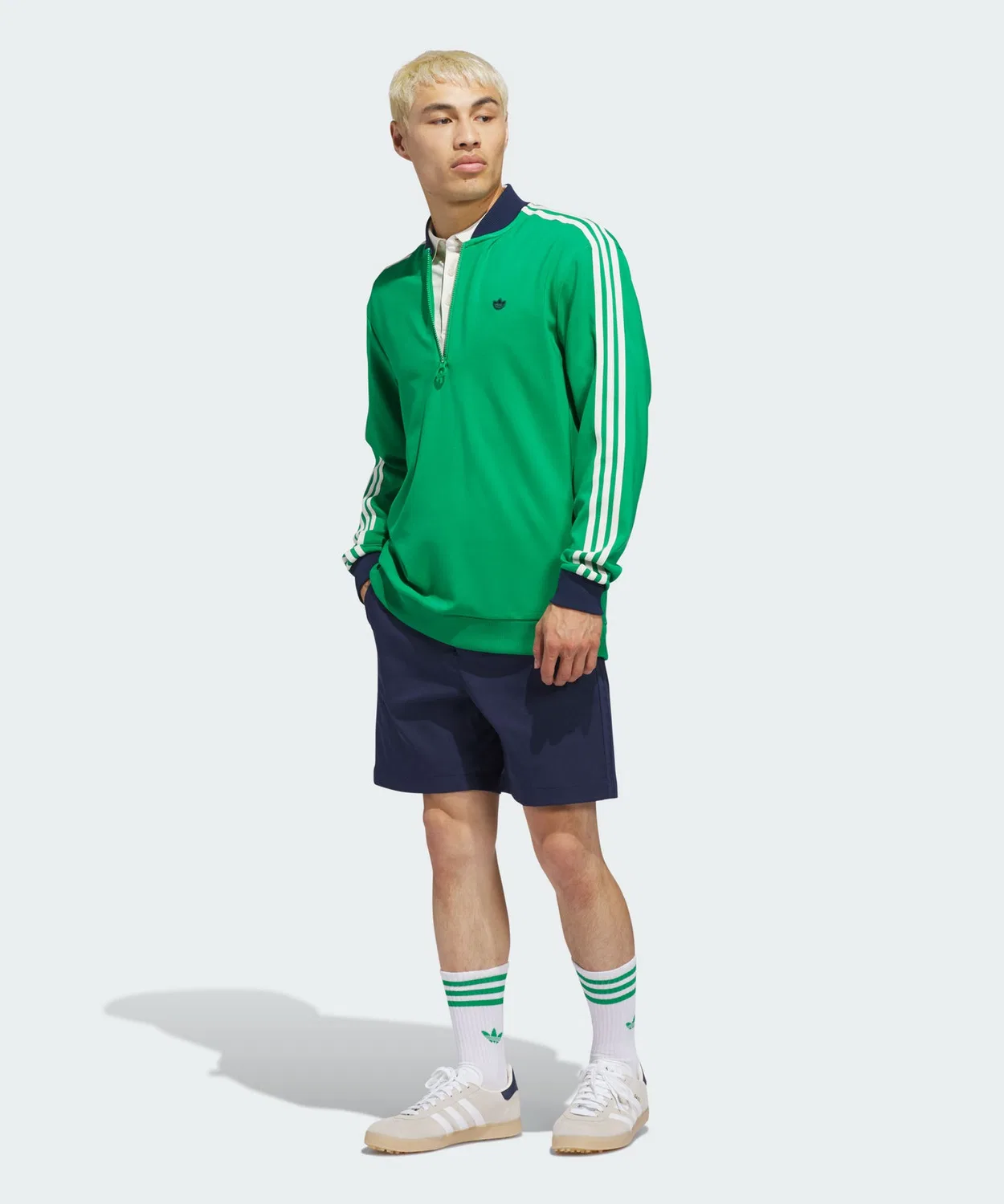 Мужской свитшот с длинным рукавомAdidas Golf 3st HZ, Green — фото 4