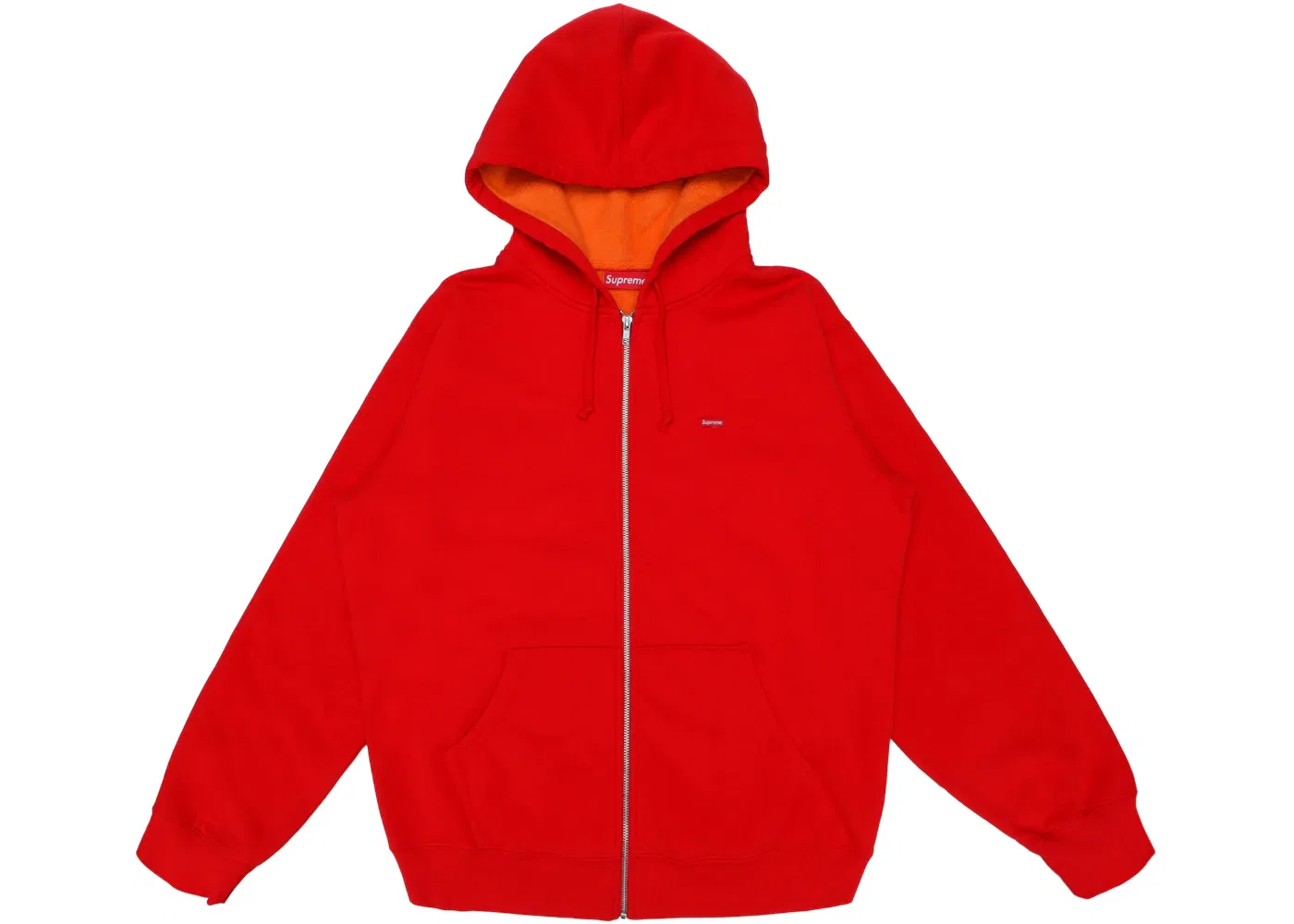 Мужская худи на молнии с капюшоном контрастная Supreme, Red