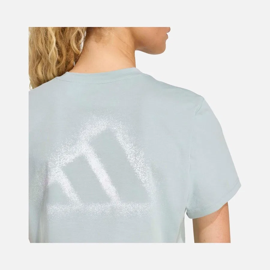 Женская футболка с принтом Climacool Primelift Graphic Crop adidas, Черный — фото 4