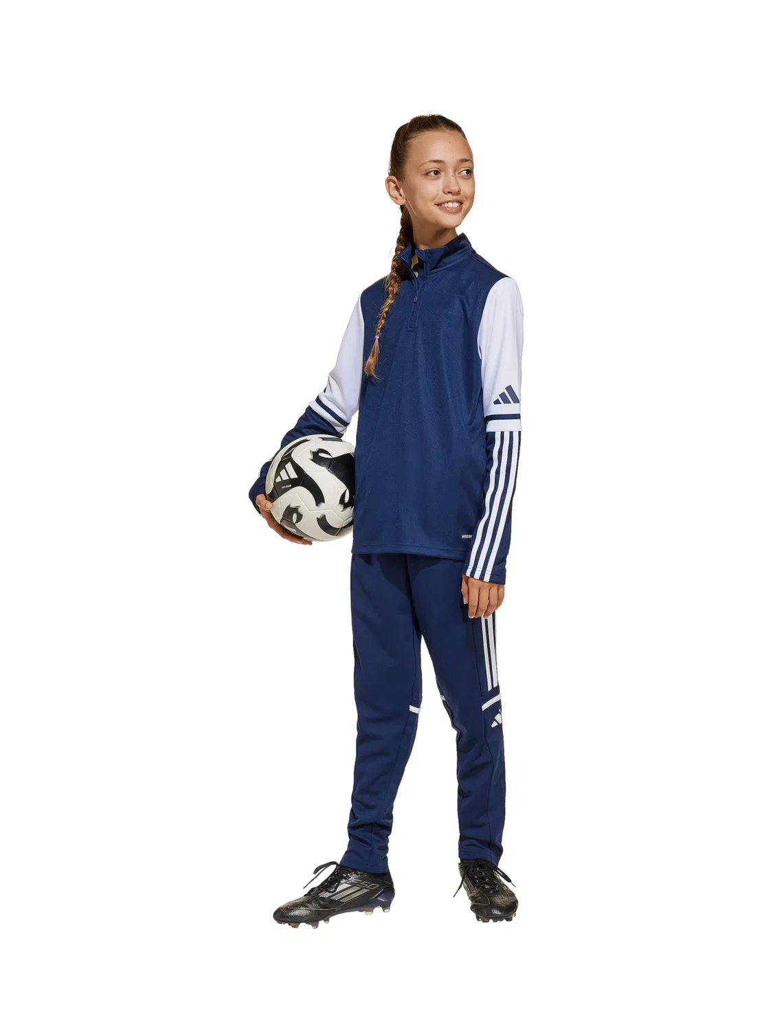 Спортивная толстовка Adidas Performance Squadra 25 темно-синего цвета — фото 2